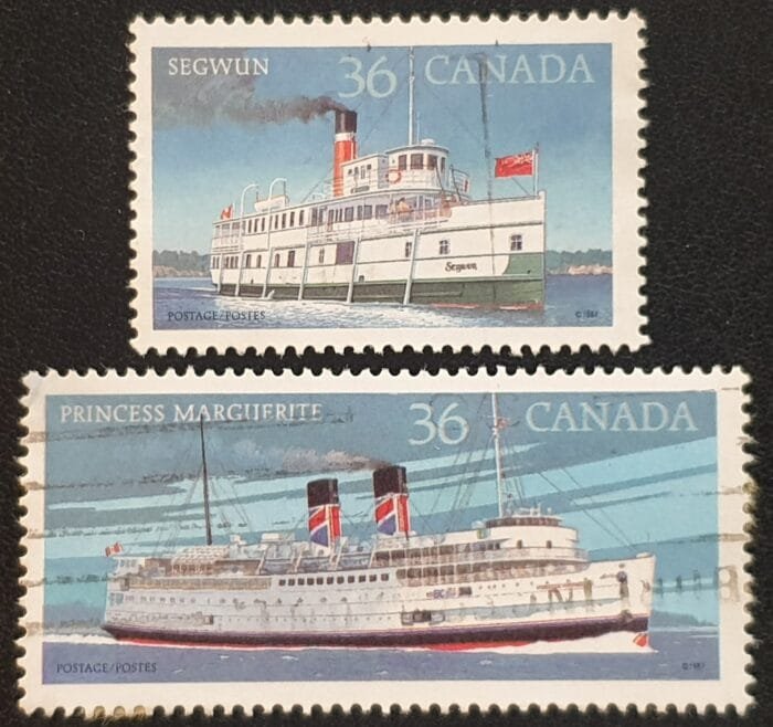 Canada 1987 "Canadian Steamships" SG1245/6 used stamps