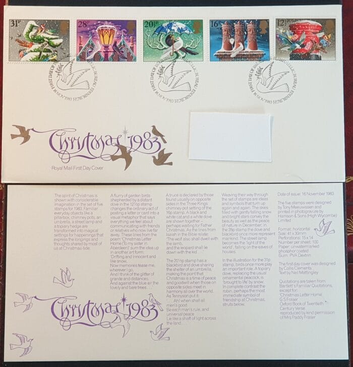 Great Britain 1983 First Day Cover “CHRISTMAS 1983” 16 NOV 1983 EDINBURGH