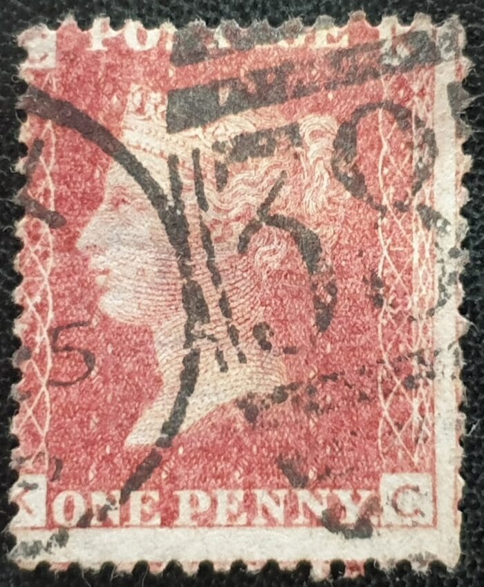 Great Britain Queen Victoria 1864 SG43 1d.red Plate 213 K-C used stamp