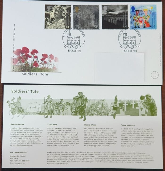 Great Britain 1999 First Day Cover "Soldiers' Tale" WINDSOR 5 October 1999