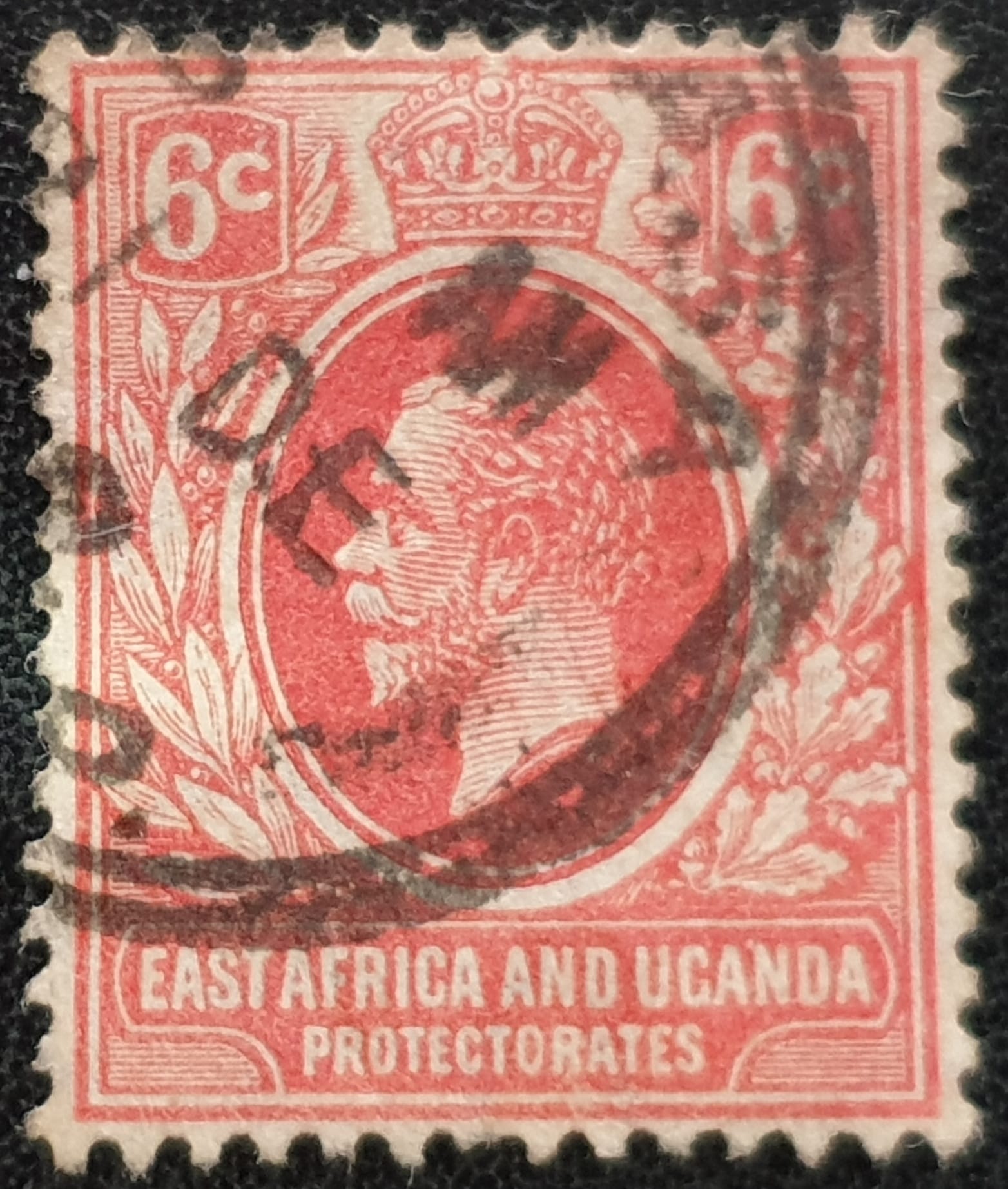 Kenya, Uganda and Tanganyika (East Afrika & Uganda) 1912 SG46 6c. red used single stamp