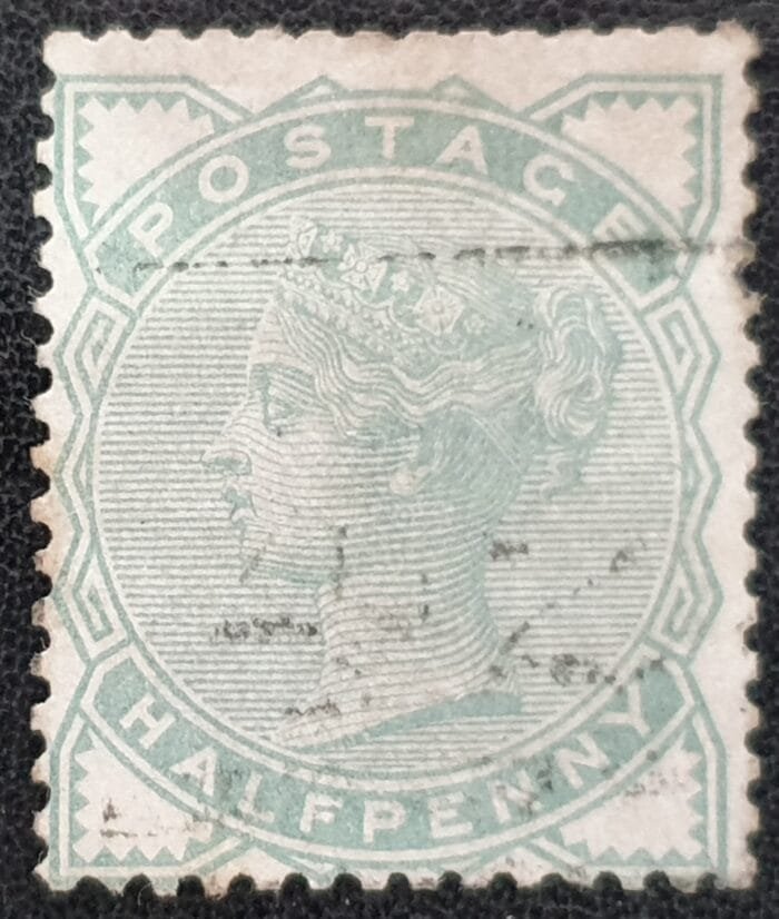 Great Britain Queen Victoria SG165 1880 ½d. deep green ,used stamp