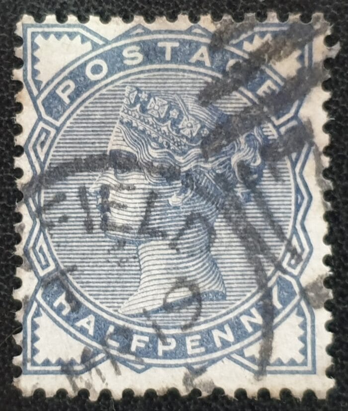 Great Britain Queen Victoria SG187 ½d. slate-blue used stamp