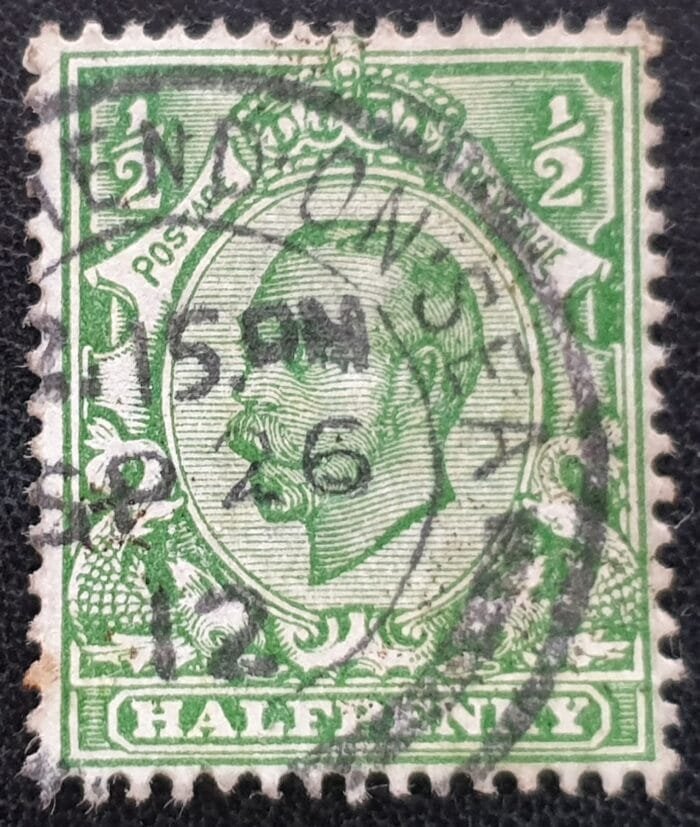 Great Britain King George V 1912 SG339 ½d. green used stamp