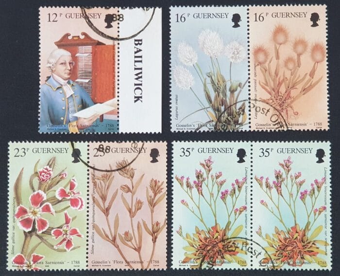 Guernsey 1988 "Flora Publication Anniversary" SG433-438 used stamps