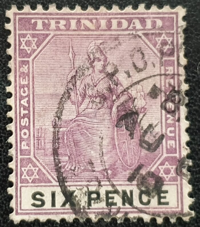TRINIDAD King Edward VII SG140, 6d dull & bright purple, used stamp