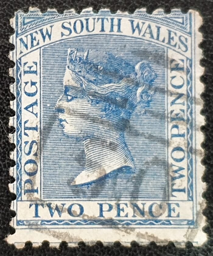New South Wales Queen Victoria 1884 SG209a 2d. Prussian Blue Used Single Stamp