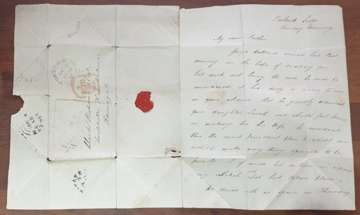 Great Britain 1843 Pre Paid Cover & Letter 3/5/1843 Portsmouth-Ramsgate Cancel - Image 3