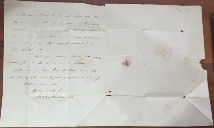 Great Britain 1843 Pre Paid Cover & Letter 3/5/1843 Portsmouth-Ramsgate Cancel - Image 2