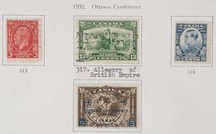 Canada 1932 "Ottawa Conference" SG315-8 Used Set Stamps