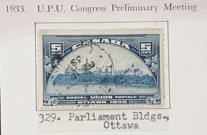 Canada 1933 SG329 5c. "U.P.U. Congress" Blue Fine Used