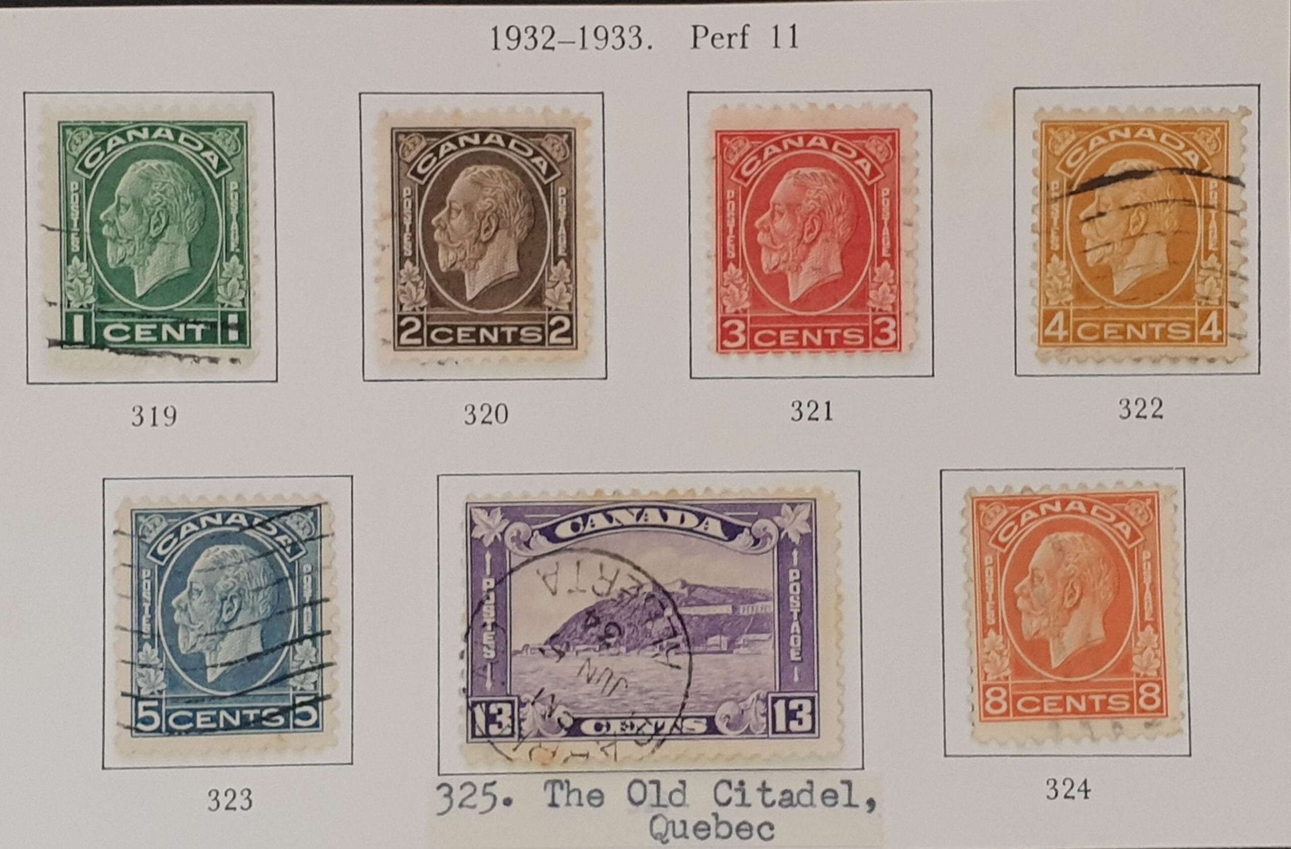 Canada 1932-33 Set of 7 SG319-325 Fine Used Stamps