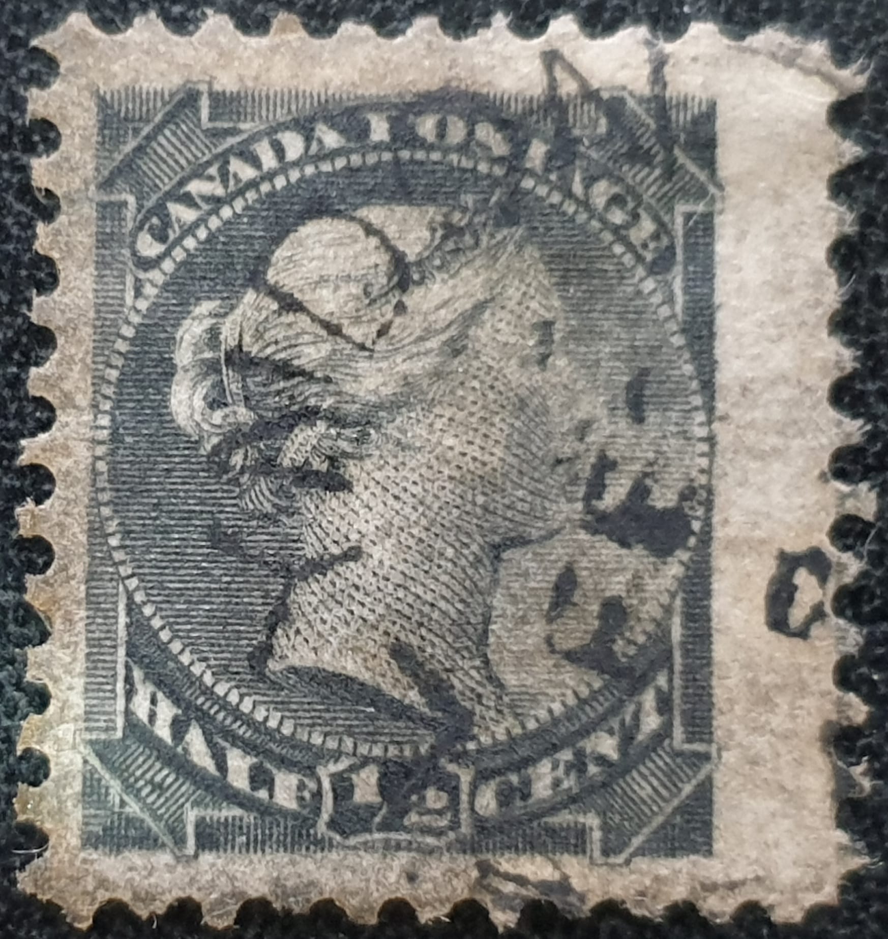 Canada Queen Victoria 1882 SG101 ½c. black used stamp