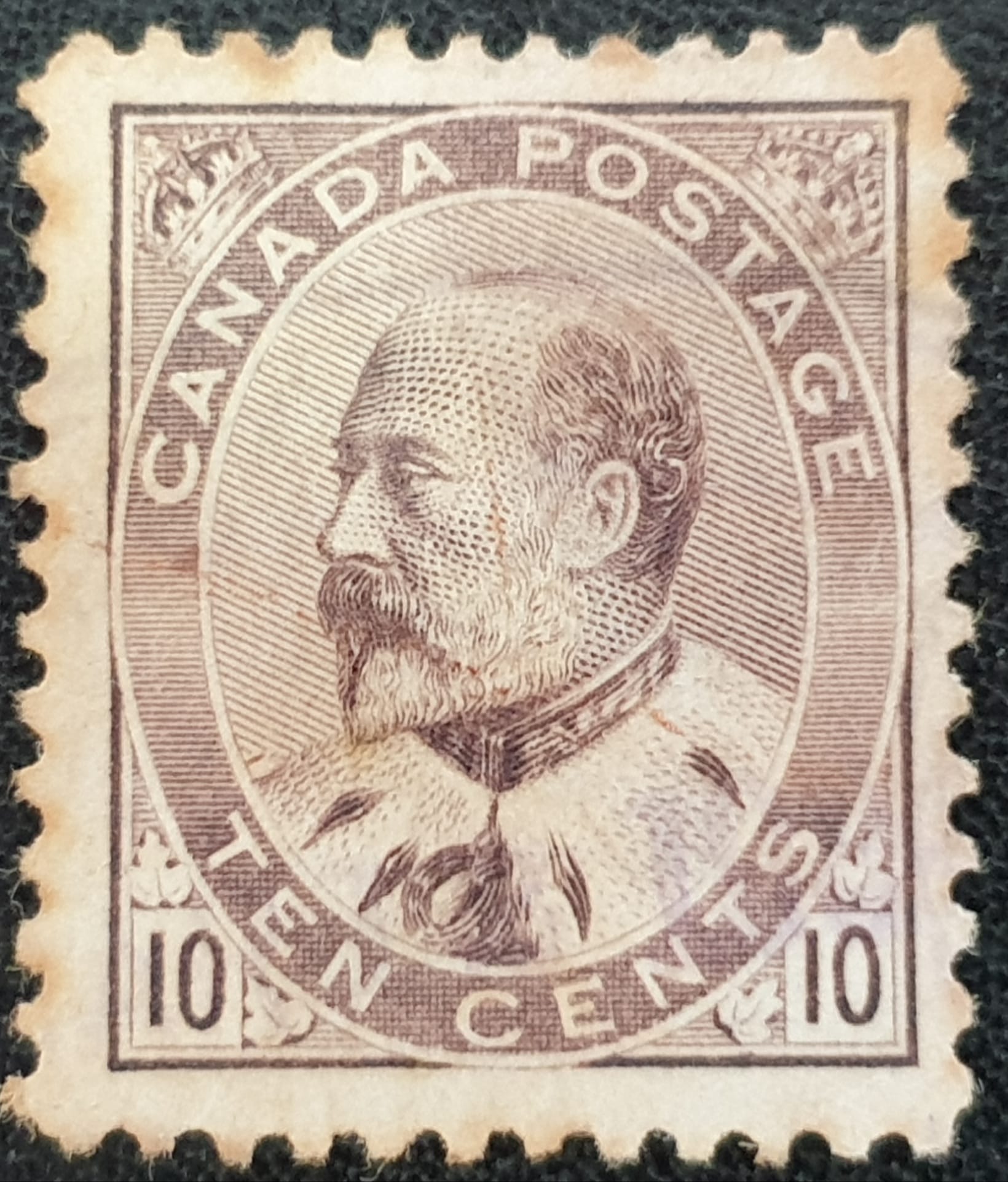 CANADA 1903 KEVII SG182 10c. brown lilac lightly used single stamp