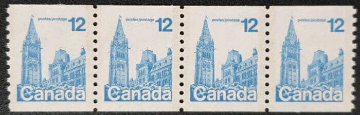 Canada 1977 SG874a "Coil Stamps" Strip of 4 MNH