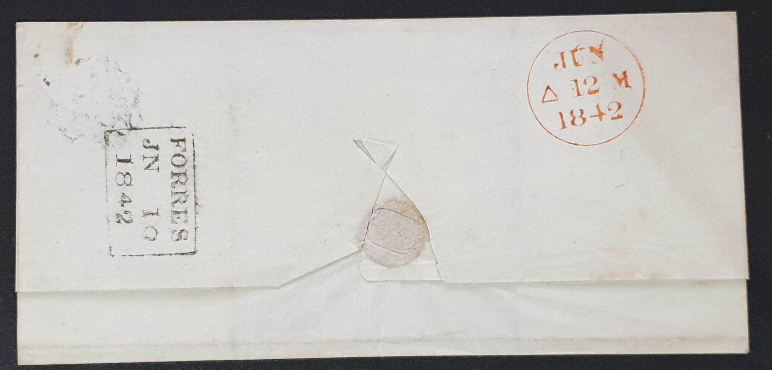 Great Britain Queen Victoria SG8 1d red on cover Plate 23 S-I 12/6/1842 Forres - Edinburgh - Image 3