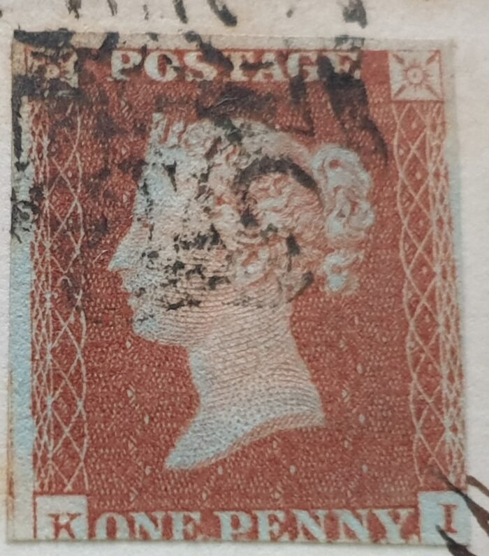 Great Britain Queen Victoria SG8 1d red on cover Plate 23 K-I 16/5/1842 Andover - Image 3