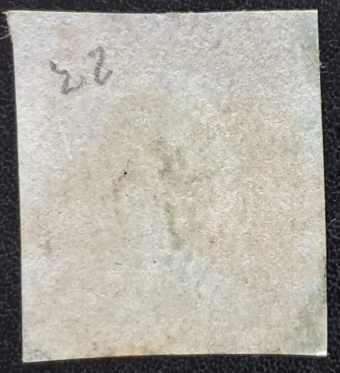 Great Britain Queen Victoria  SG8 1d red Black MX Plate 23 Letters L-H used stamp - Image 2