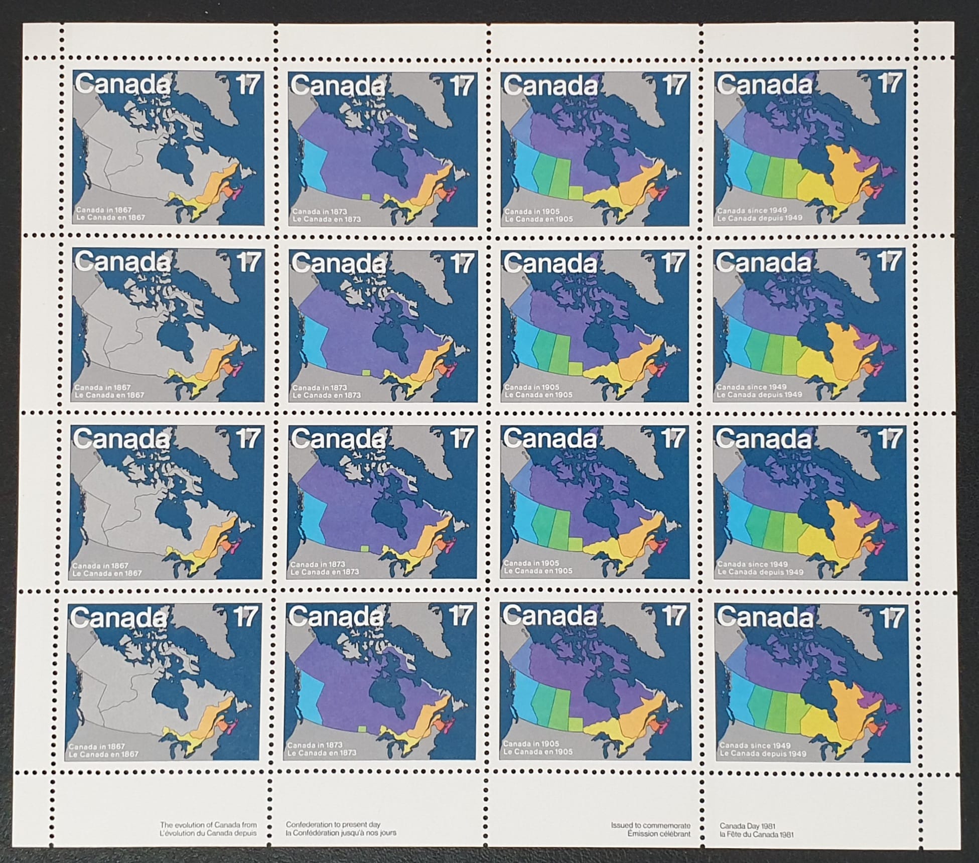Canada 1981 "Canada Day. Maps." SG1013/6 MNH