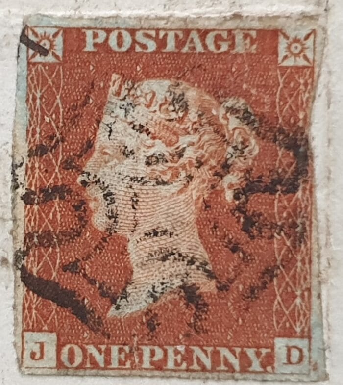 Great Britain Queen Victoria SG8 1d red on piece Pl.26 J-D Cupar Fife 26/8/1842 - Image 2