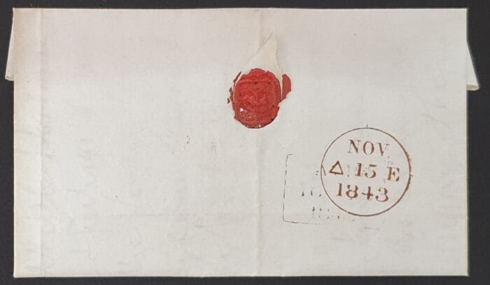 Great Britain Queen Victoria SG8 Plate 27 O-G on Letter Edinburgh - Ayr 15/11/1843 - Image 4