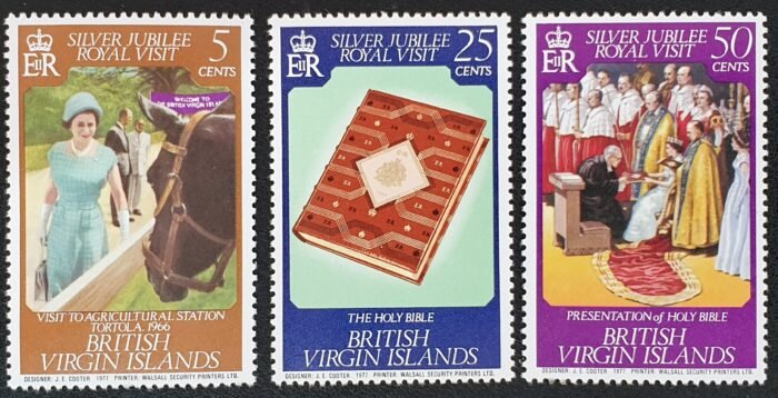 British Virgin Islands 1977 'Silver Jubilee' SG 364/6 MNH