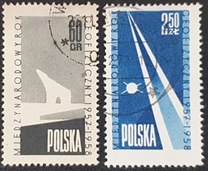 Poland 1958 "Polar Bear on Iceberg" SG1061/2 Set of 2 used stamps