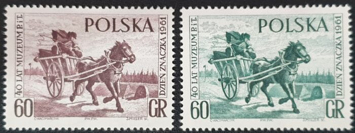 Poland 1961 "Stamp Day" SG1258/9 Set of 2 Mounted Mint Stamps
