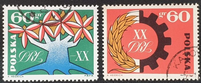 Poland 1964 "People's Republic - 1st Issue" SG1467/8 used stamps