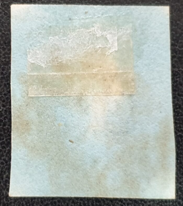 Great Britain Queen Victoria 1841 SG13 2d pale blue Black MX 4 margin used stamp - Image 2