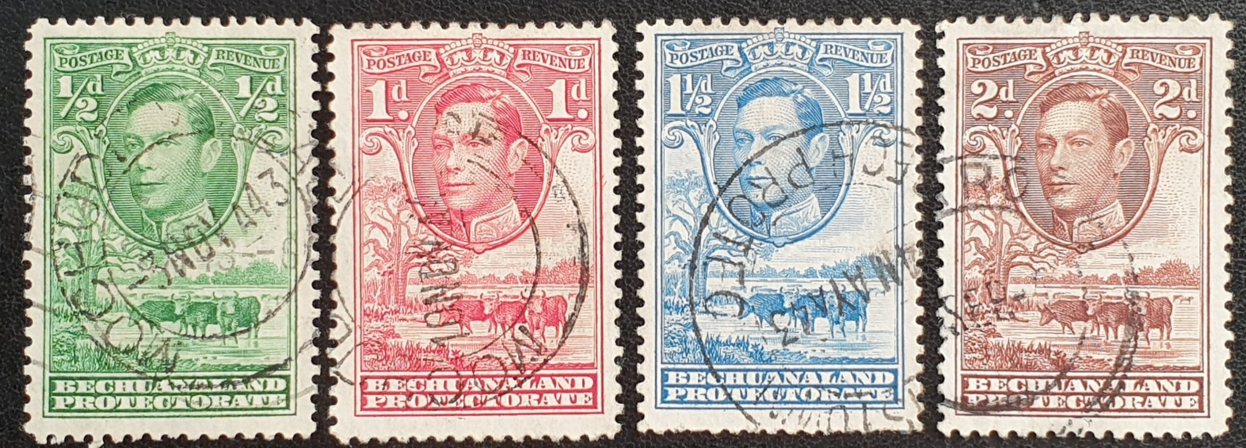 Bechuanaland King George VI 1938-52 SG118-121 Part Set of 4 used stamps