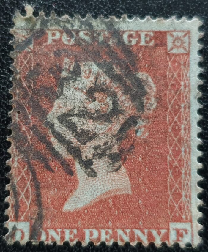 Great Britain Queen Victoria 1854 1d Yellow Brown C1 (2) Wmk. SC Perf 16 SG18 OF used single stamp