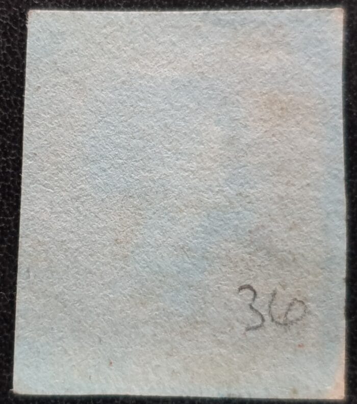 Great Britain Queen Victoria SG8 1d red Plate 36 H-A Black MX used stamp - Image 2