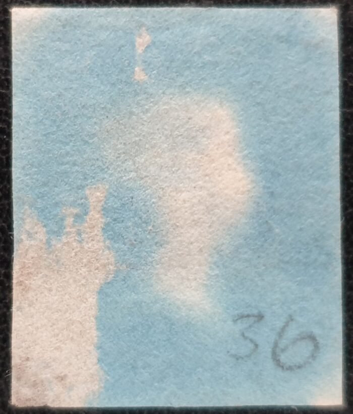 Great Britain Queen Victoria SG8 1d red C-F Black MX Plate 36 Ivory Head used stamp - Image 2