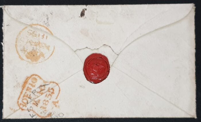 Great Britain Queen Victoria 1855 SG17 1d red on cover 16/3/1855 London - Image 2