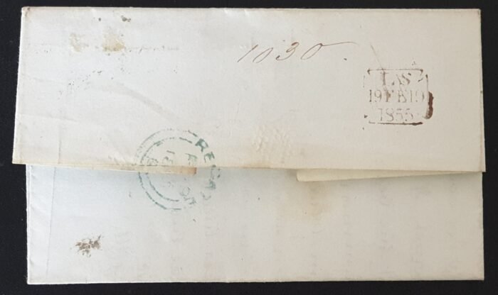 Great Britain Queen Victoria 1855 SG17 1d on Letter 26/2/1855 REIGATE - Image 4