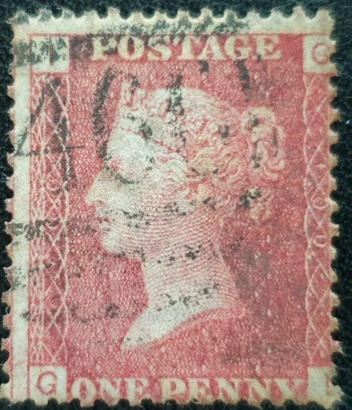 Great Britain Queen Victoria 1864 SG43 1d. red Plate 100 C-I used stamp