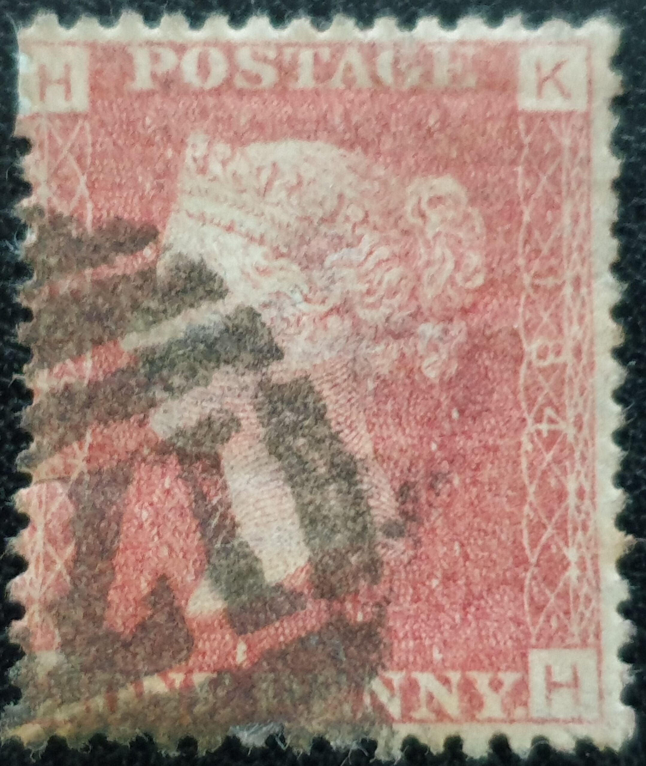 Great Britain Queen Victoria 1864 SG43 1d. red Plate 184 K-H used stamp