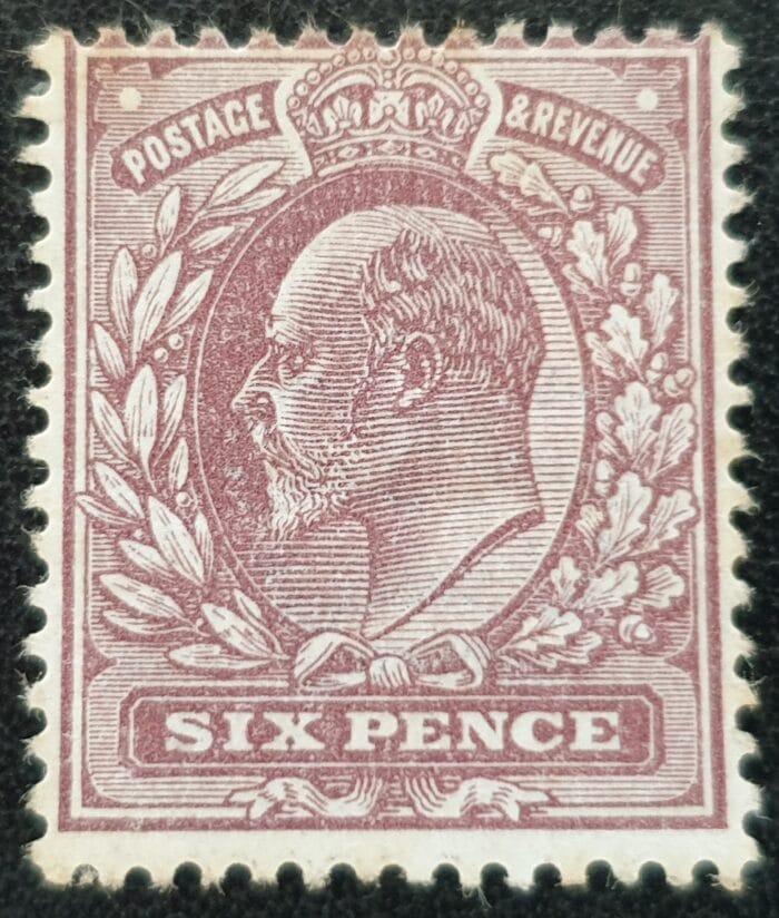 Great Britain King Edward VII SG297 SPEC M33A(4), 6d pale dull purple Unused Single Stamp