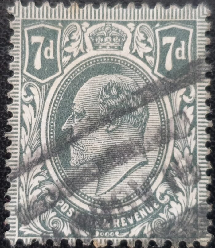 Great Britain King Edward VII 1910 SG249 7d grey-black used stamp
