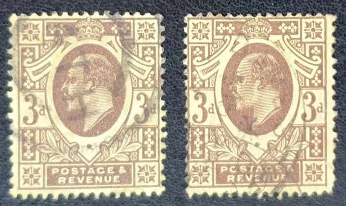 Great Britain King Edward VII 1911 SG285 3d purple/lemon used stamps
