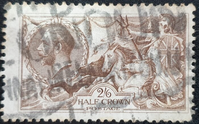 Great Britain King George V 1918 SG414 2s6d Chocolate-Brown Bradbury Wilkinson used stamp