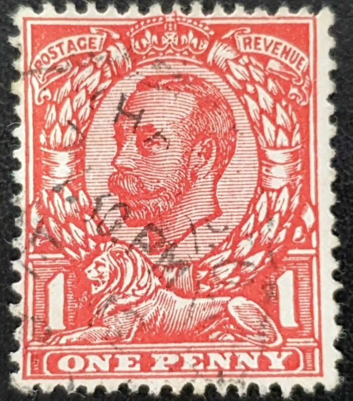 Great Britain King George V  1912 SG341 1d. bright scarlet used single stamp