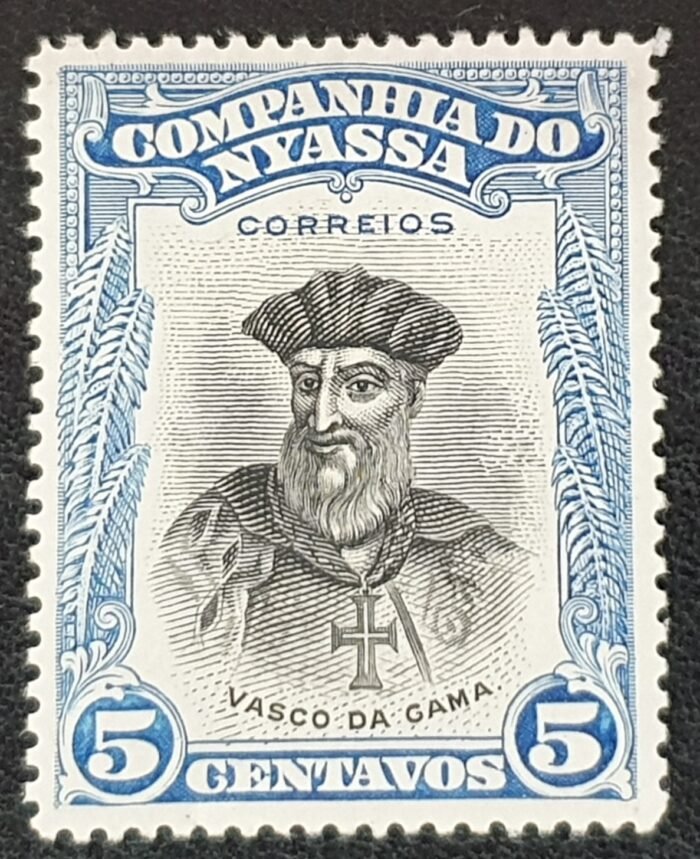 Nyassa Company (Portugal) 1921 SG103 5c. black/blue Mounted Mint Single Stamp