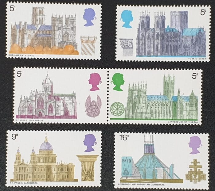 Great Britain Queen Elizabeth II 1969 "British Architecture" SG796/801 Set of 6 MNH