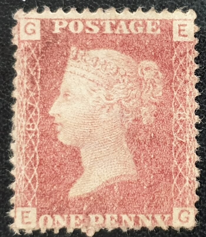 Great Britain Queen Victoria 1864 SG43 1d red Plate 87 E-G unused stamp