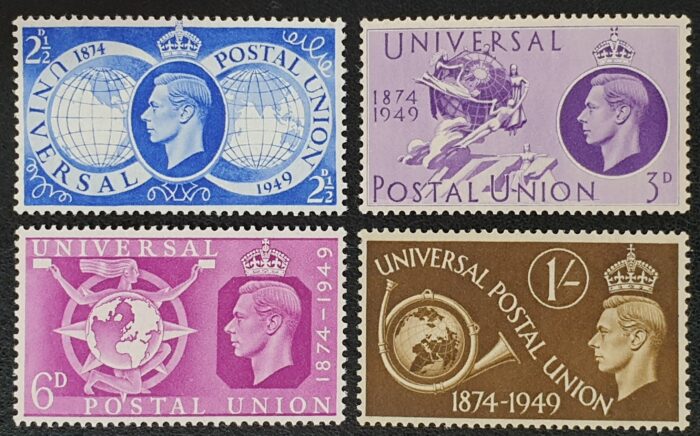 Great Britain King George VI 1949 "75th Anniversary of U.P.U." SG499/502 Set of 4 MNH