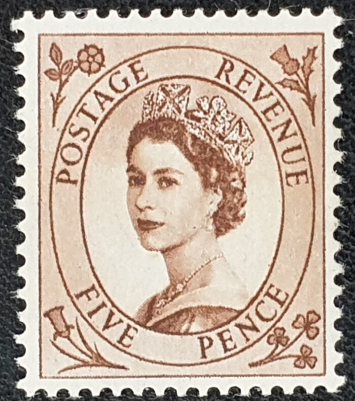Great Britain Queen Elizabeth II 1953 SG522 5d. brown MNH