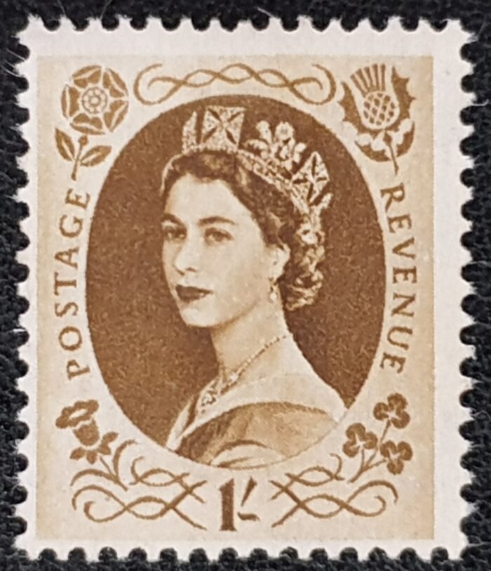 Great Britain Queen Elizabeth II 1953 SG529 1s bistre-brown MNH