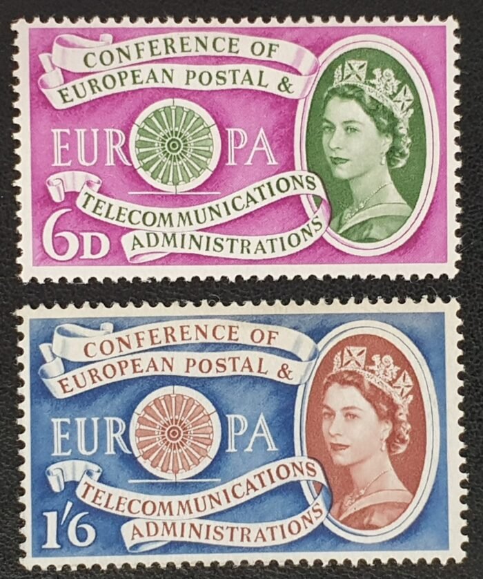 Great Britain Queen Elizabeth II 1960 “Conference Emblem” Set of 2 SG621-622 LMM